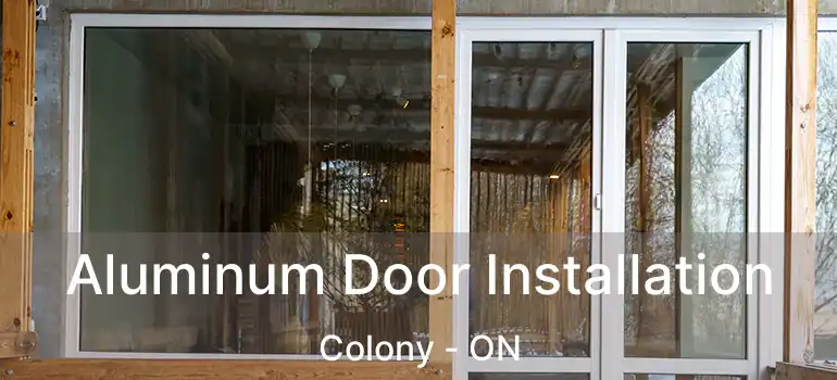  Aluminum Door Installation Colony - ON