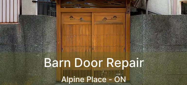  Barn Door Repair Alpine Place - ON