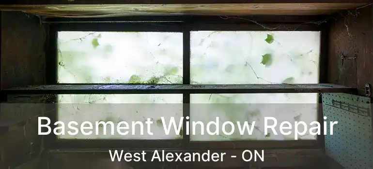  Basement Window Repair West Alexander - ON
