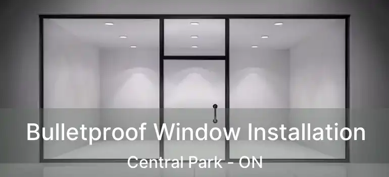  Bulletproof Window Installation Central Park - ON