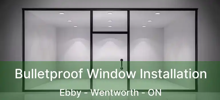  Bulletproof Window Installation Ebby - Wentworth - ON