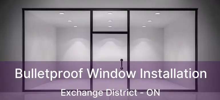  Bulletproof Window Installation Exchange District - ON