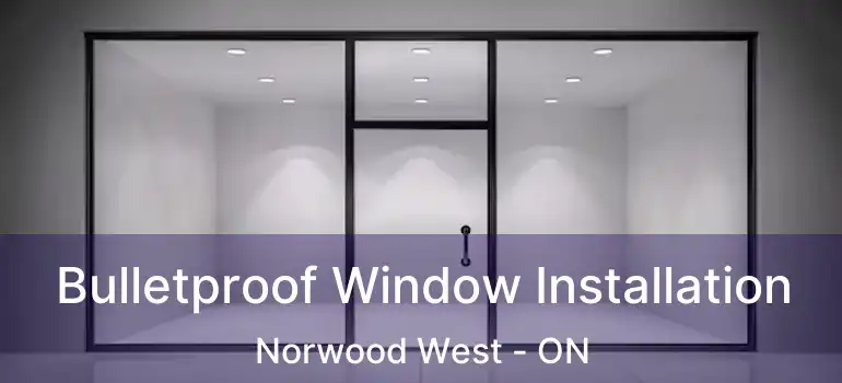  Bulletproof Window Installation Norwood West - ON