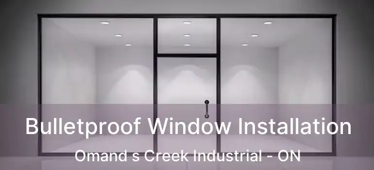  Bulletproof Window Installation Omand s Creek Industrial - ON