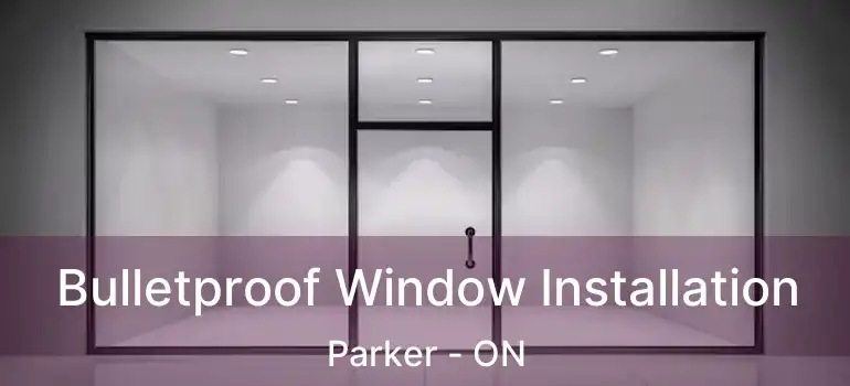  Bulletproof Window Installation Parker - ON