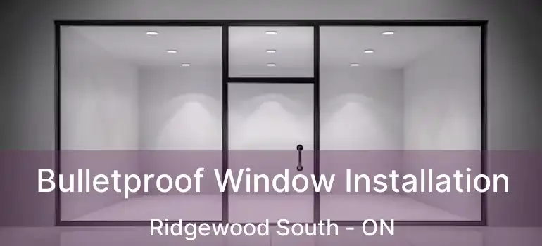  Bulletproof Window Installation Ridgewood South - ON