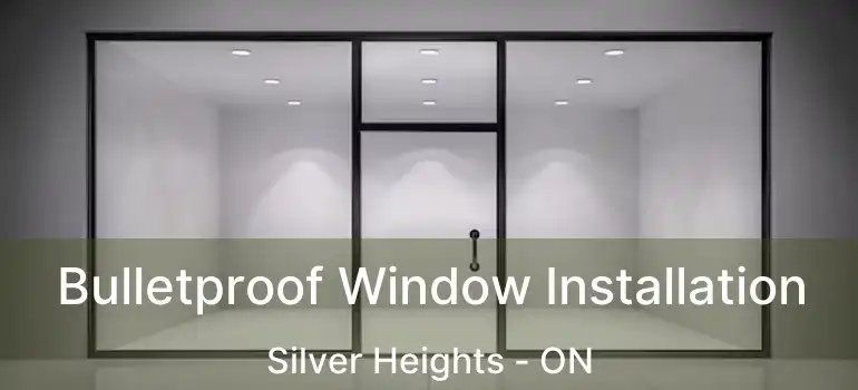  Bulletproof Window Installation Silver Heights - ON
