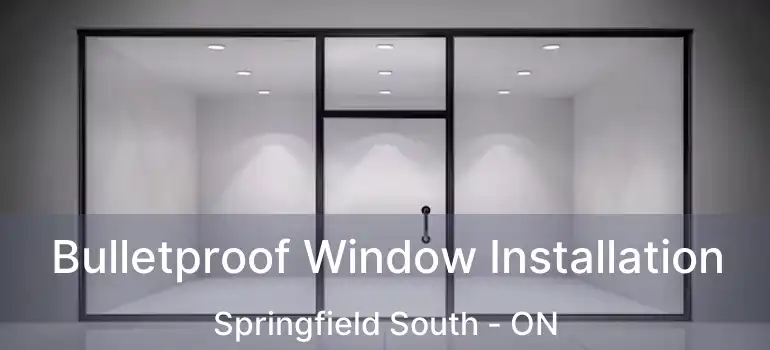  Bulletproof Window Installation Springfield South - ON