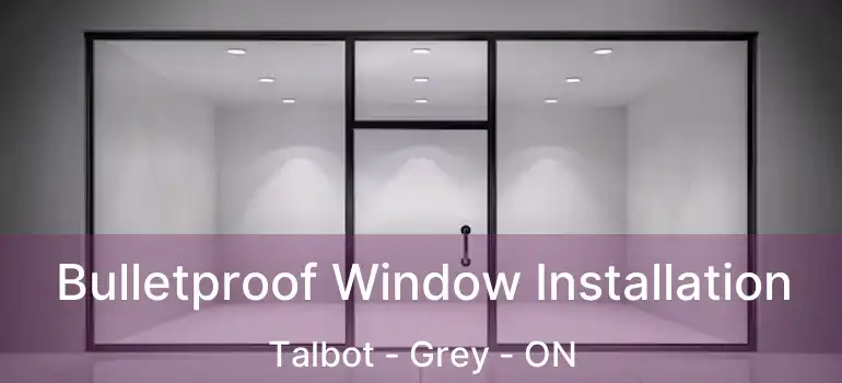  Bulletproof Window Installation Talbot - Grey - ON
