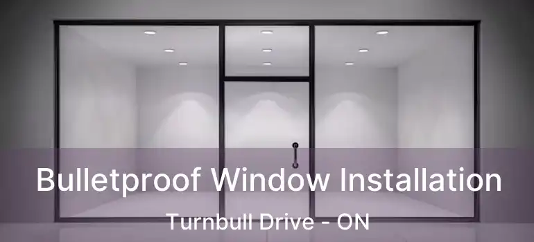  Bulletproof Window Installation Turnbull Drive - ON