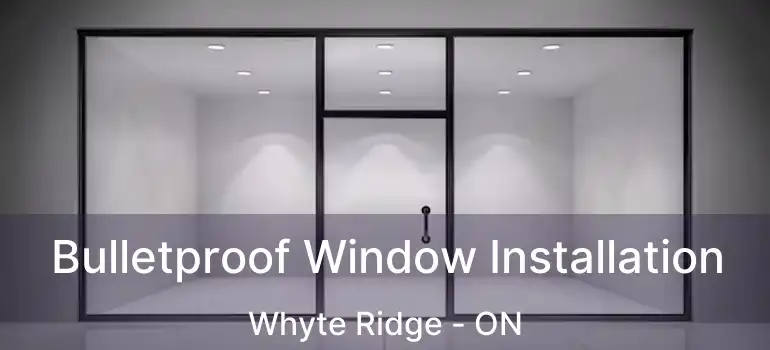  Bulletproof Window Installation Whyte Ridge - ON