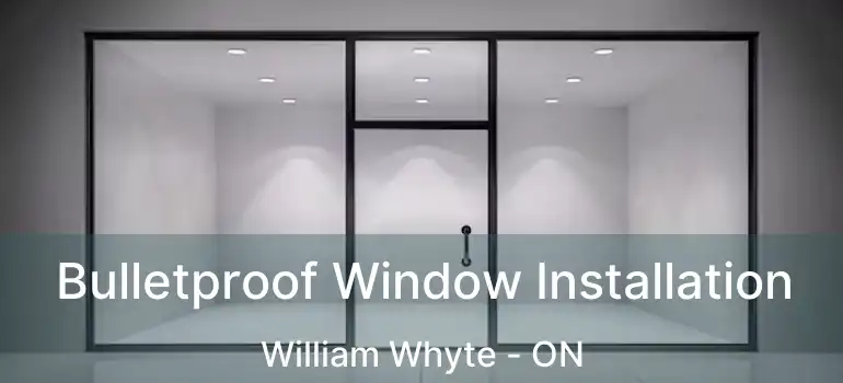  Bulletproof Window Installation William Whyte - ON