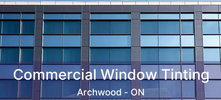  Commercial Window Tinting Archwood - ON