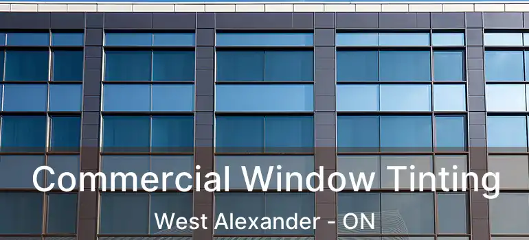  Commercial Window Tinting West Alexander - ON