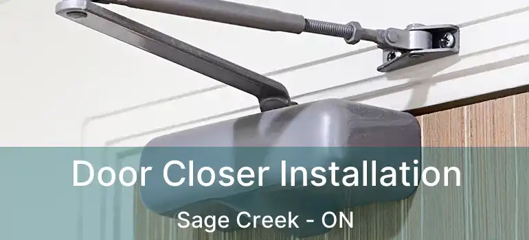  Door Closer Installation Sage Creek - ON