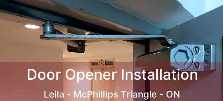  Door Opener Installation Leila - McPhillips Triangle - ON