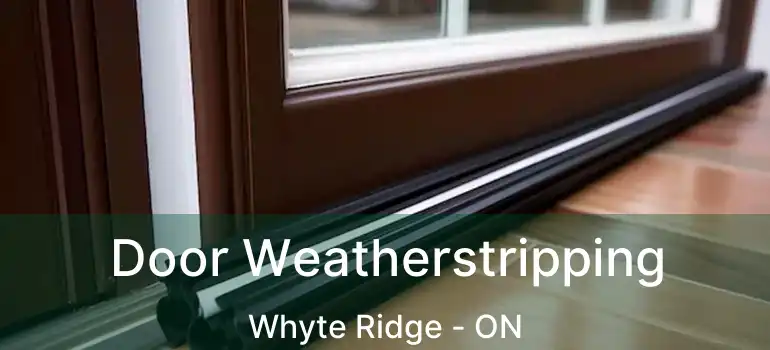  Door Weatherstripping Whyte Ridge - ON