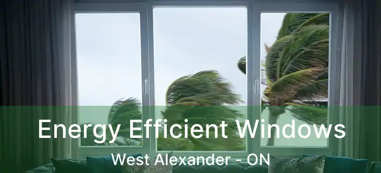  Energy Efficient Windows West Alexander - ON