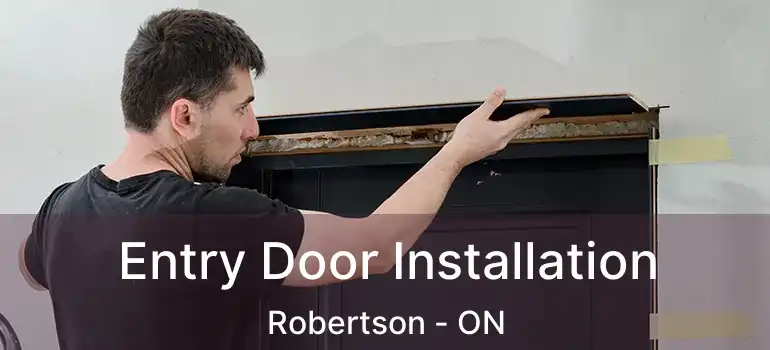  Entry Door Installation Robertson - ON