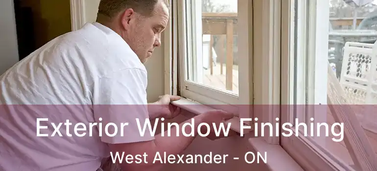  Exterior Window Finishing West Alexander - ON