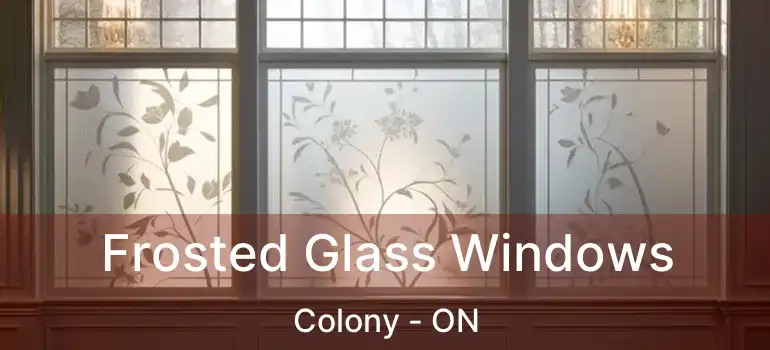  Frosted Glass Windows Colony - ON
