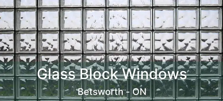  Glass Block Windows Betsworth - ON