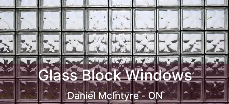  Glass Block Windows Daniel McIntyre - ON