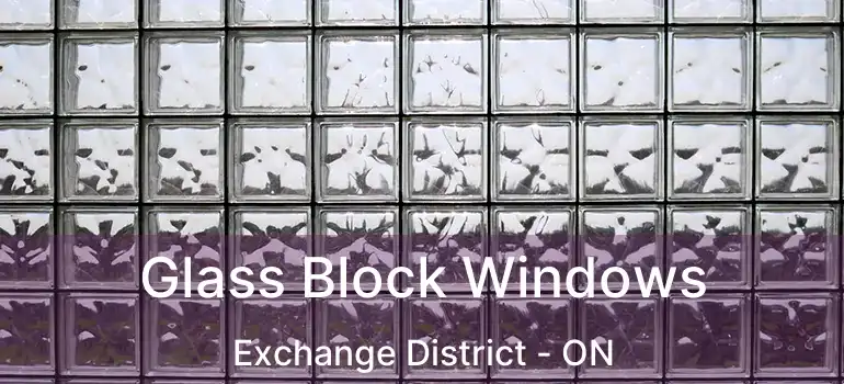  Glass Block Windows Exchange District - ON