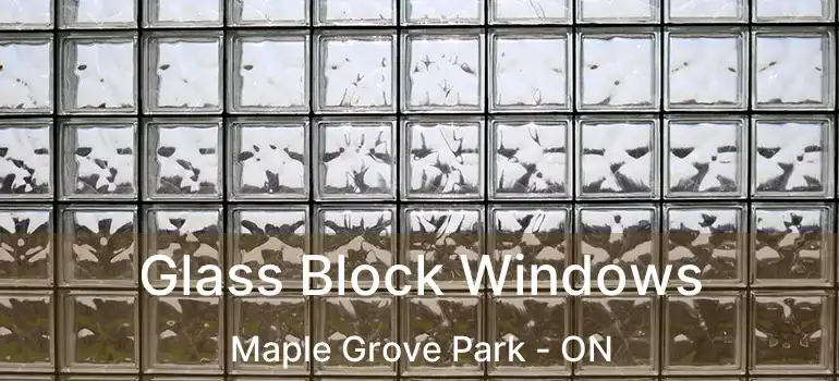  Glass Block Windows Maple Grove Park - ON