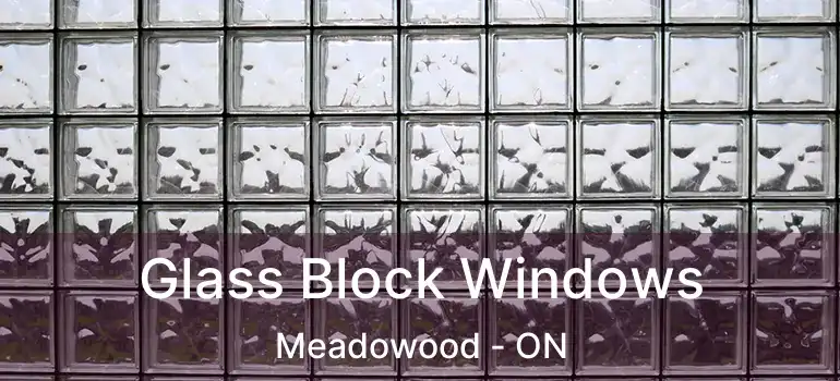  Glass Block Windows Meadowood - ON
