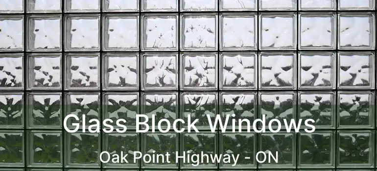  Glass Block Windows Oak Point Highway - ON