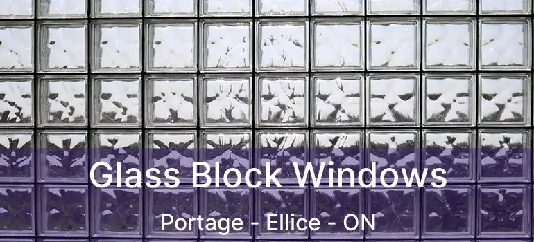  Glass Block Windows Portage - Ellice - ON