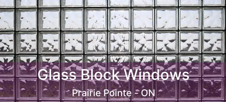  Glass Block Windows Prairie Pointe - ON
