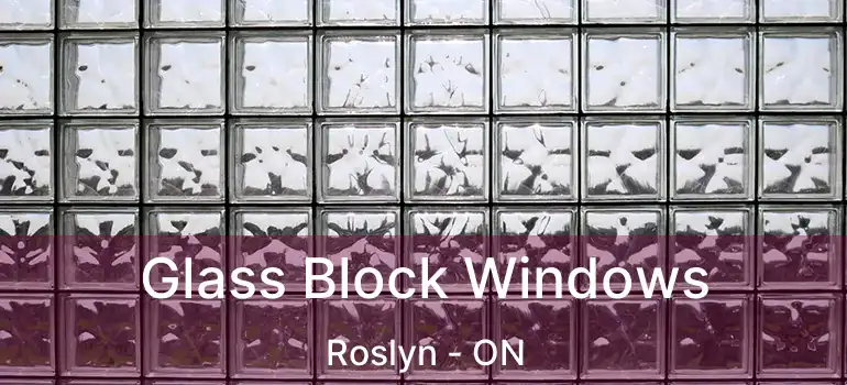 Glass Block Windows Roslyn - ON