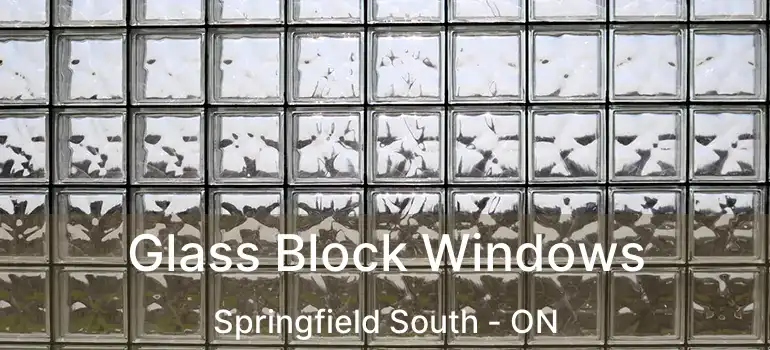  Glass Block Windows Springfield South - ON