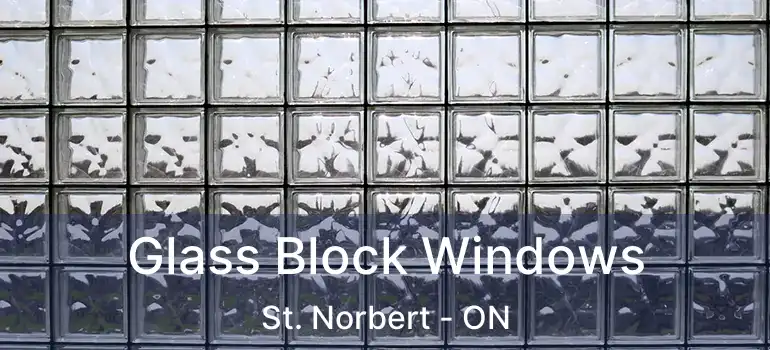  Glass Block Windows St. Norbert - ON