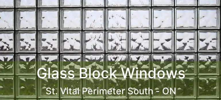  Glass Block Windows St. Vital Perimeter South - ON