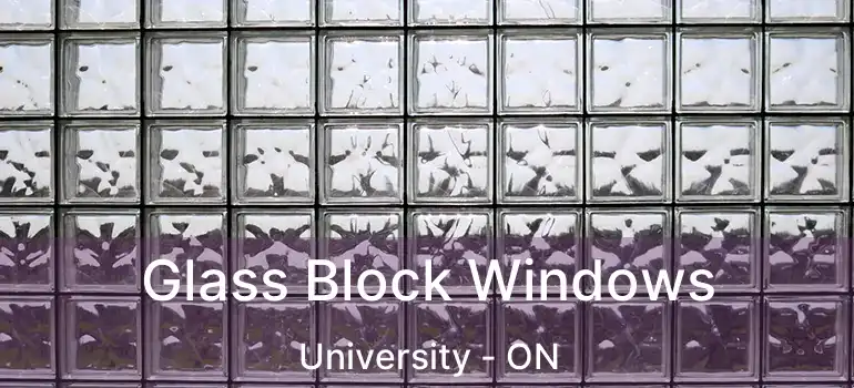  Glass Block Windows University - ON