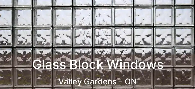  Glass Block Windows Valley Gardens - ON