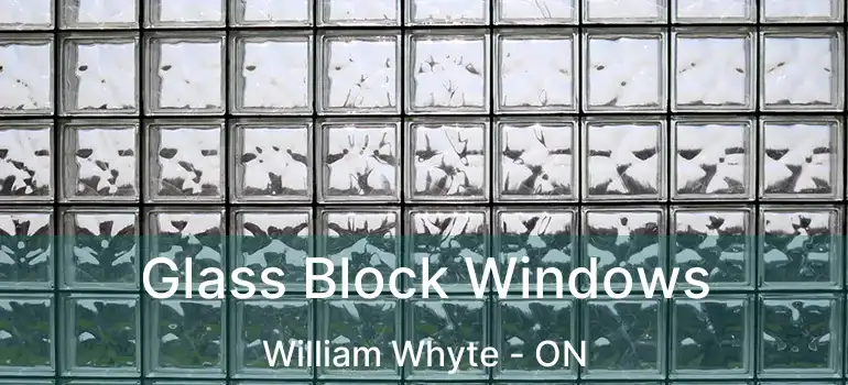  Glass Block Windows William Whyte - ON