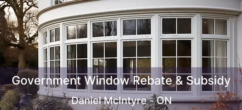  Government Window Rebate & Subsidy Daniel McIntyre - ON