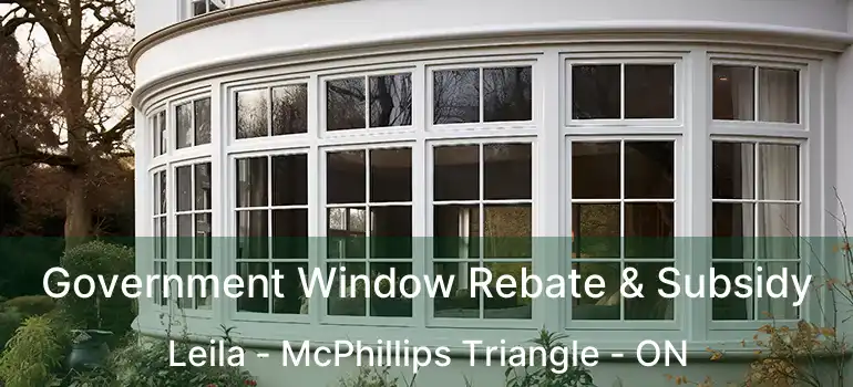  Government Window Rebate & Subsidy Leila - McPhillips Triangle - ON