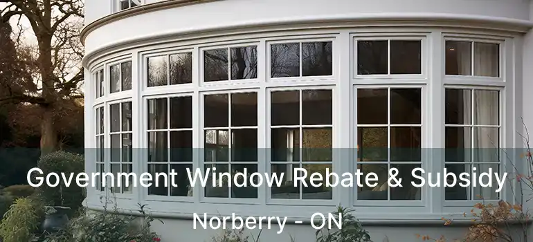  Government Window Rebate & Subsidy Norberry - ON