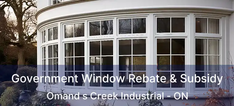  Government Window Rebate & Subsidy Omand s Creek Industrial - ON