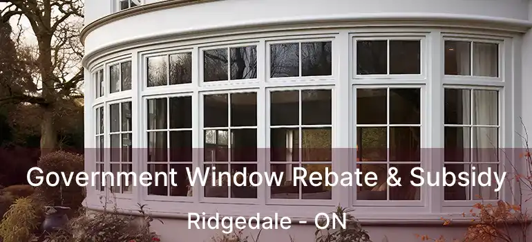  Government Window Rebate & Subsidy Ridgedale - ON
