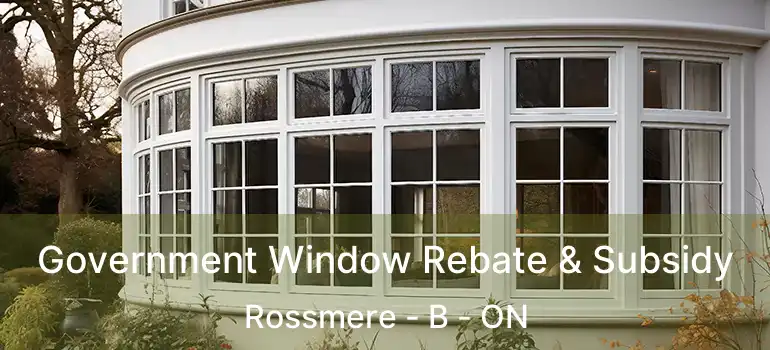  Government Window Rebate & Subsidy Rossmere - B - ON