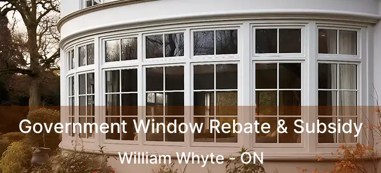  Government Window Rebate & Subsidy William Whyte - ON