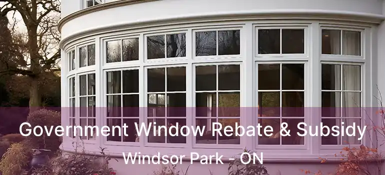  Government Window Rebate & Subsidy Windsor Park - ON