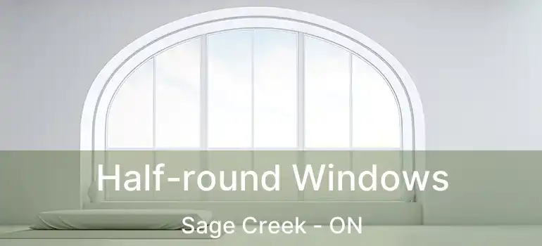  Half-round Windows Sage Creek - ON