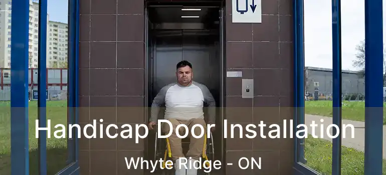  Handicap Door Installation Whyte Ridge - ON